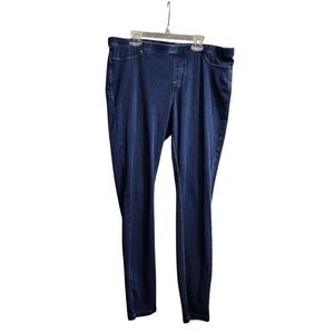 Stretchy Dark Blue Denim Skinny Jeans Casual Everyday Comfort Size L